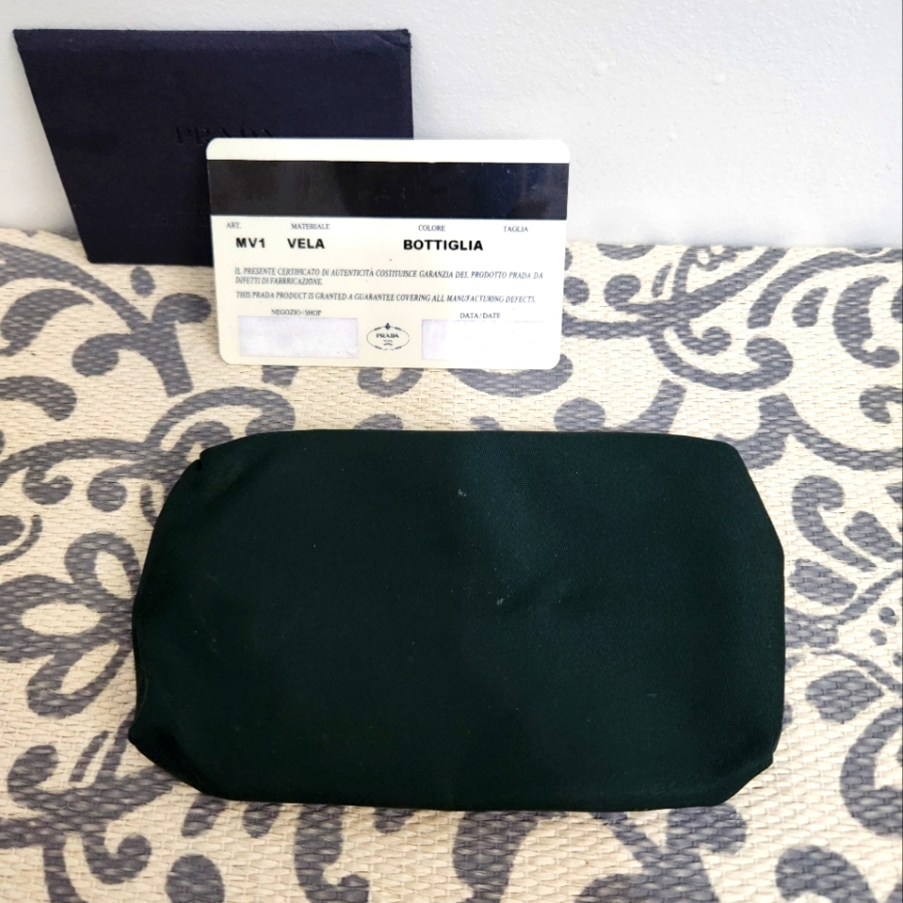 Prada Tissue Nylon Pouch Green - Picture 4 of 6